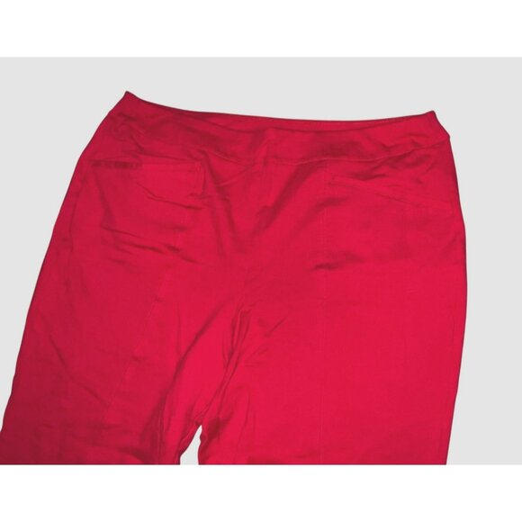 Womens High-Rise Red Pants Size 18/20W Stretch Fabric Made In Philippines Comfor - Picture 8 of 10